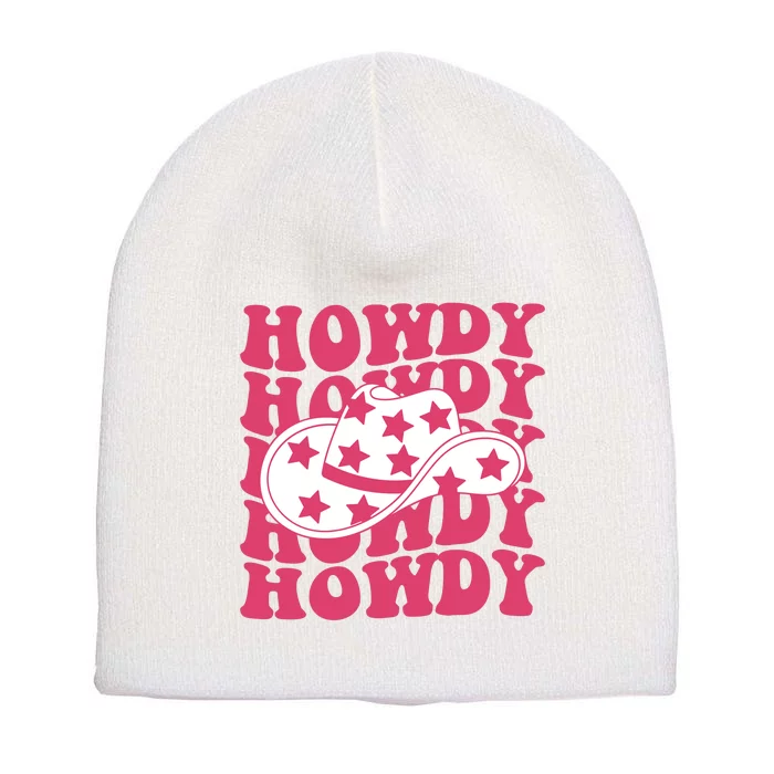 Howdy Retro Groovy Short Acrylic Beanie