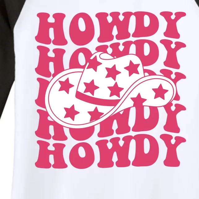 Howdy Retro Groovy Women's Tri-Blend 3/4-Sleeve Raglan Shirt