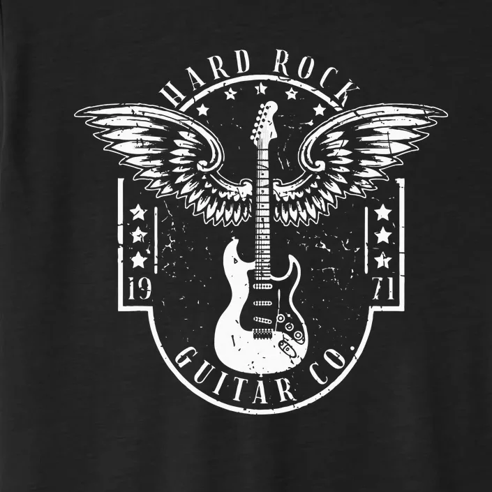 Hard Rock Guitar Co. Guitarist Rock And Roll Rocker Musician ChromaSoft Performance T-Shirt