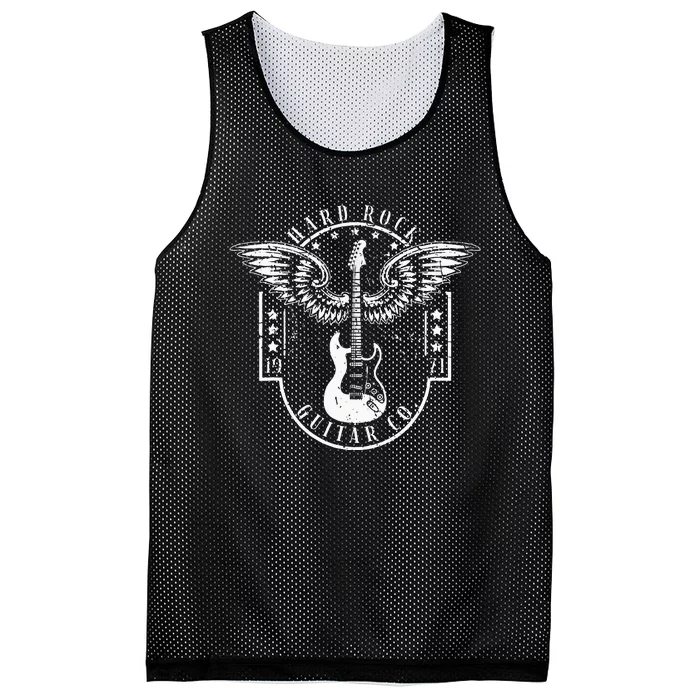 Hard Rock Guitar Co. Guitarist Rock And Roll Rocker Musician Mesh Reversible Basketball Jersey Tank