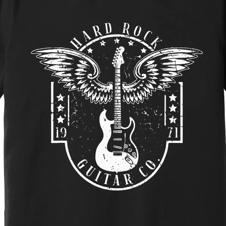 Hard Rock Guitar Co. Guitarist Rock And Roll Rocker Musician Premium T-Shirt