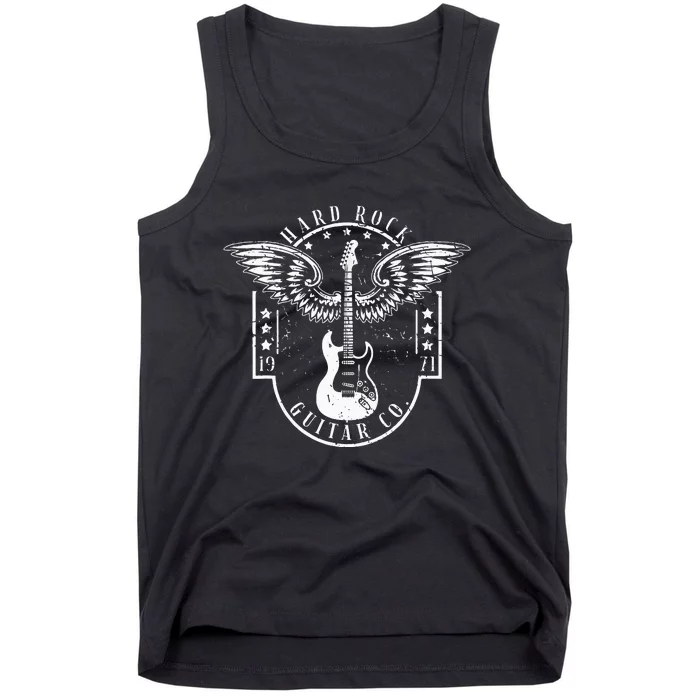 Hard Rock Guitar Co. Guitarist Rock And Roll Rocker Musician Tank Top