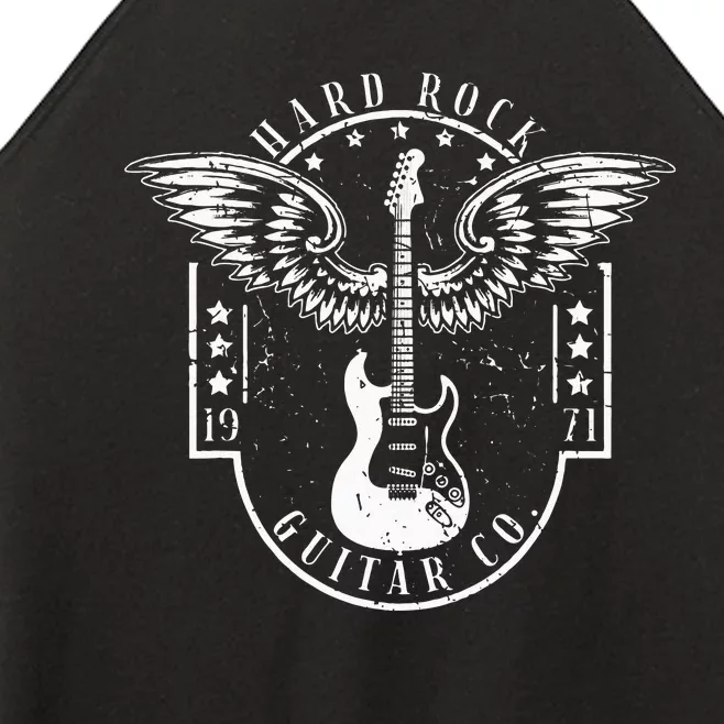 Hard Rock Guitar Co. Guitarist Rock And Roll Rocker Musician Women’s Perfect Tri Rocker Tank