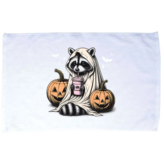 Halloween Raccoon Ghost Gift Microfiber Hand Towel