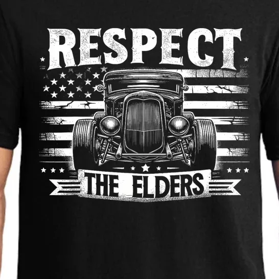 Hot Rod Grandpa Respect The Elders Patriotic Rat Rod Car Pajama Set