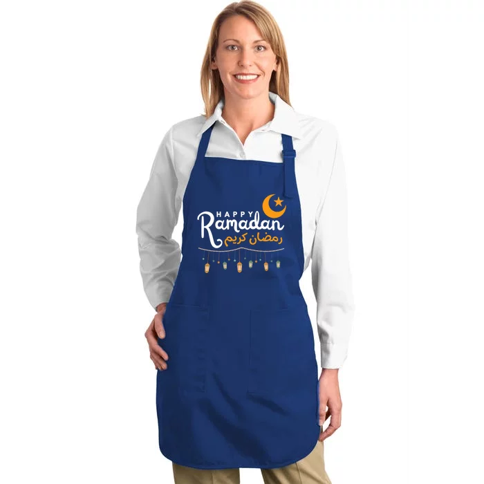 Happy Ramadan Gift Arabic Calligraphy Ramadan Kareem Funny Gift Full-Length Apron With Pocket