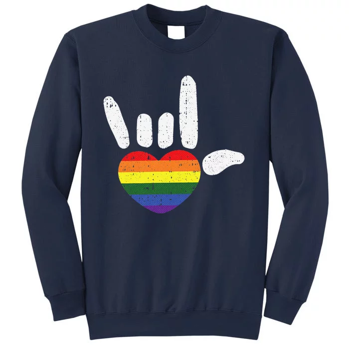 Heart Rainbow Gay Pride Love Equality Proud Lgbtq Ally Sweatshirt