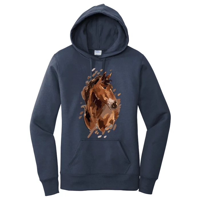 Horse Riding Graphic Women Horseback Horse Owner Equestrian Women's Pullover Hoodie