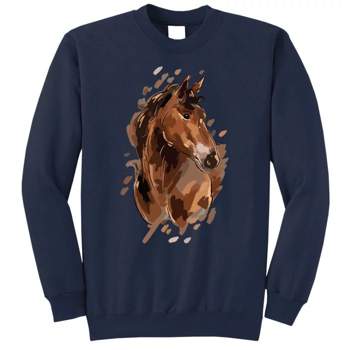 Horse Riding Graphic Women Horseback Horse Owner Equestrian Tall Sweatshirt