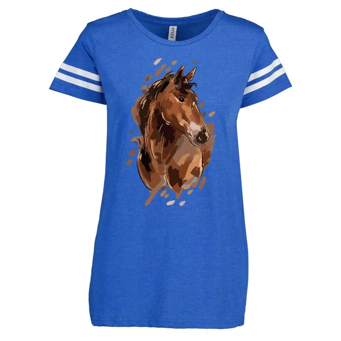 Horse Riding Graphic Women Horseback Horse Owner Equestrian Enza Ladies Jersey Football T-Shirt