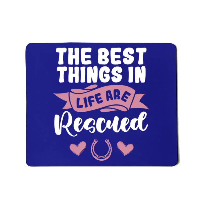 Horse Rescue Gift Pink Horseshoe Design Horseback Riding Great Gift Mousepad