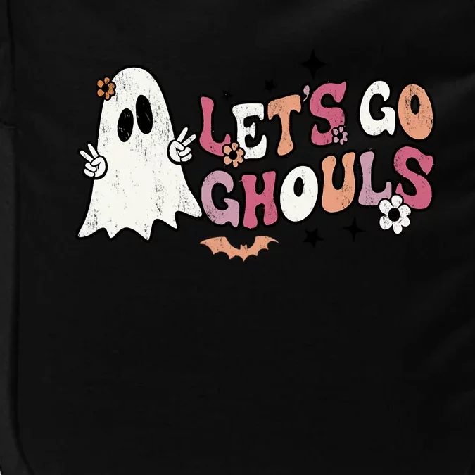 Halloween Retro Groovy Lets Go Ghouls Funny Ghost Boo Gift Impact Tech Backpack