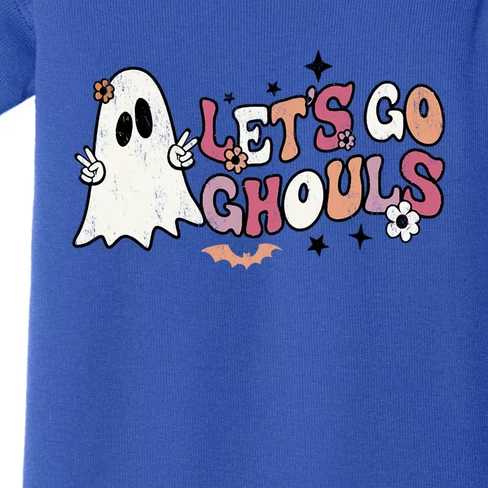 Halloween Retro Groovy Lets Go Ghouls Funny Ghost Boo Gift Baby Bodysuit