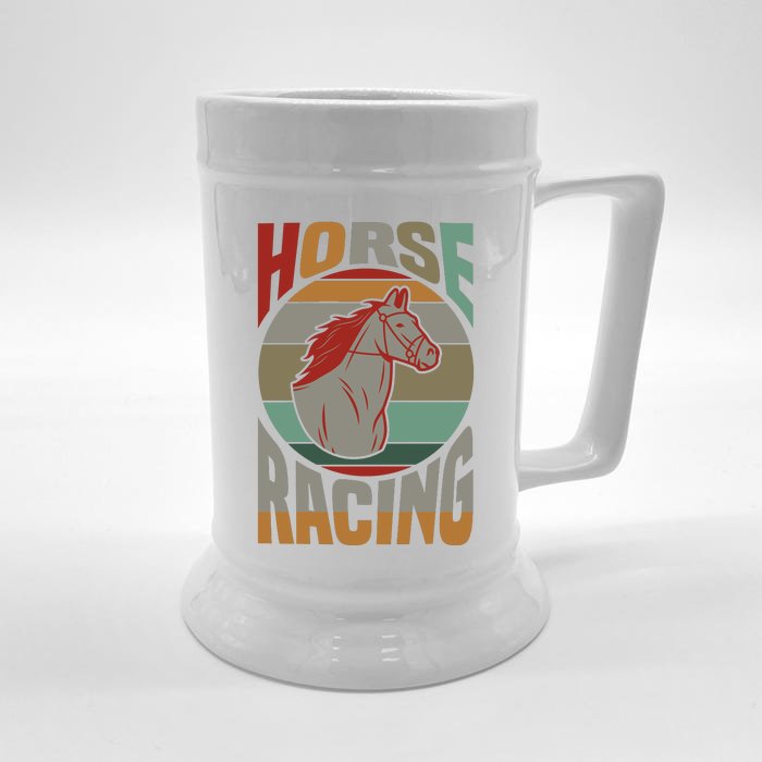 Horse Racing Front & Back Beer Stein