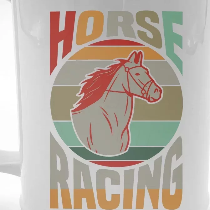 Horse Racing Front & Back Beer Stein