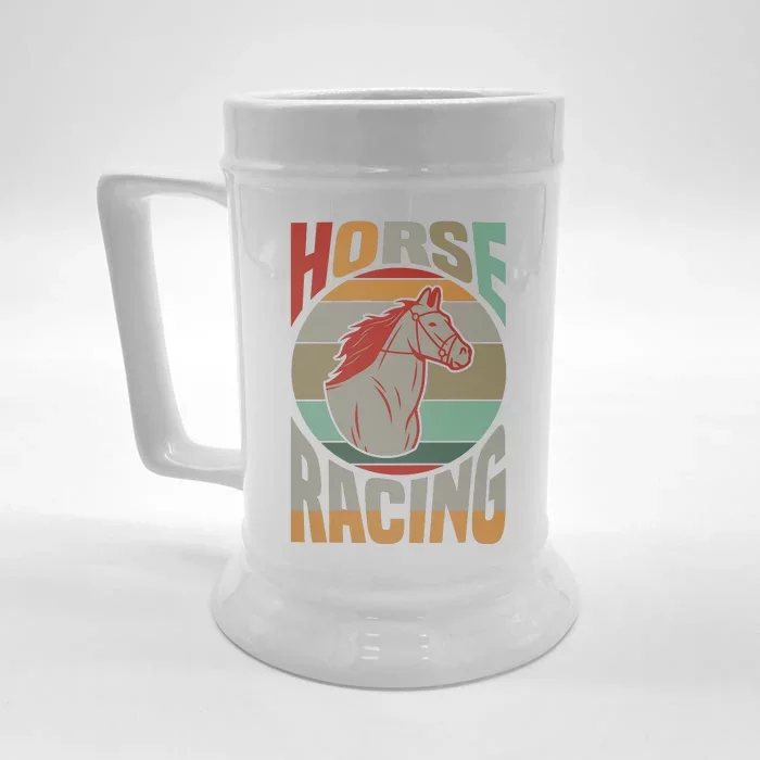 Horse Racing Front & Back Beer Stein