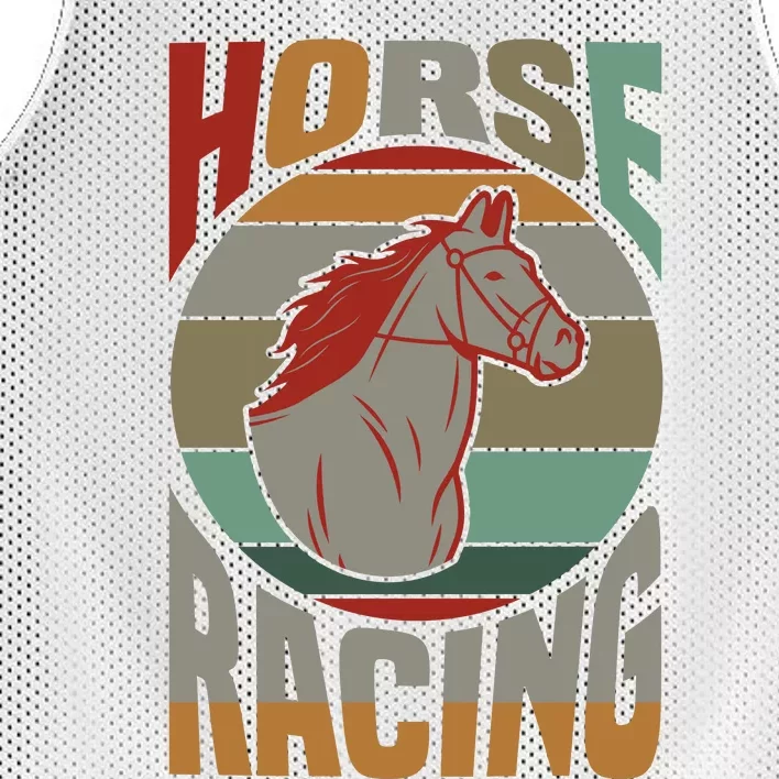 Horse Racing Mesh Reversible Basketball Jersey Tank