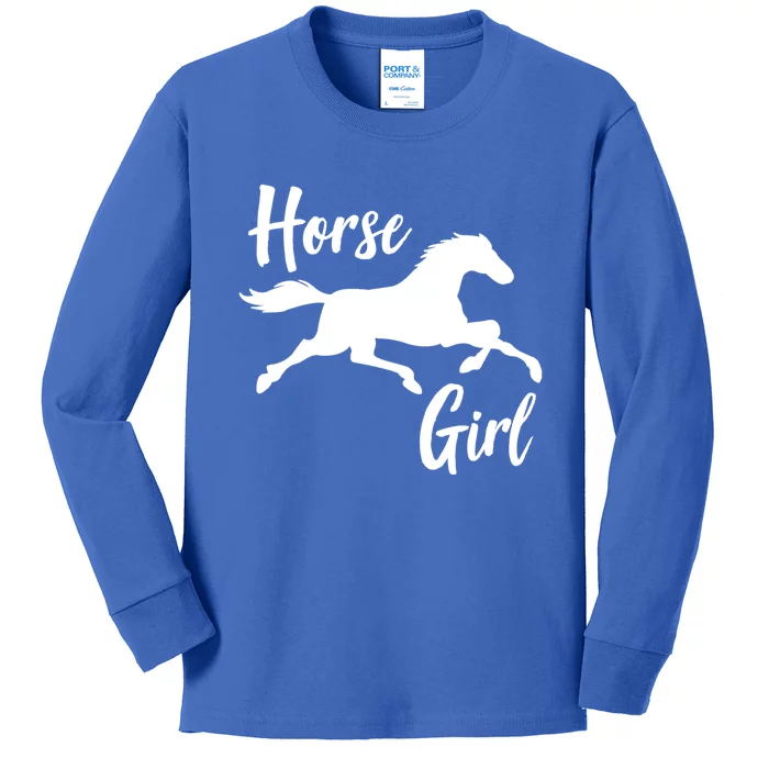 Horseback Riding Horse Gift Kids Long Sleeve Shirt