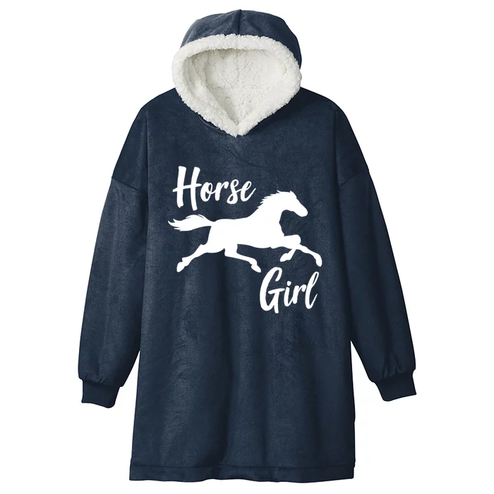 Horseback Riding Horse Gift Hooded Wearable Blanket