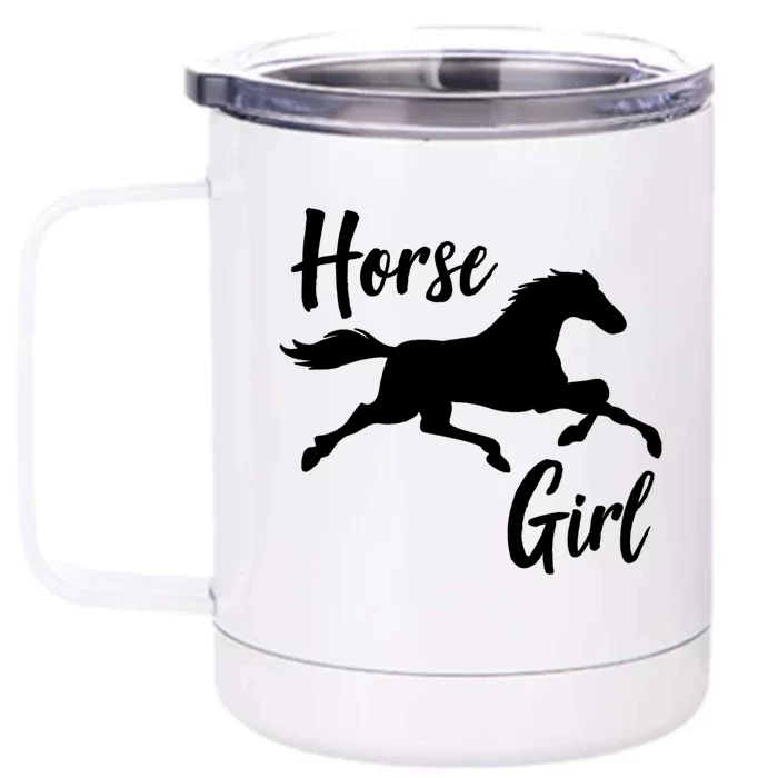 Horseback Riding Horse Gift Front & Back 12oz Stainless Steel Tumbler Cup