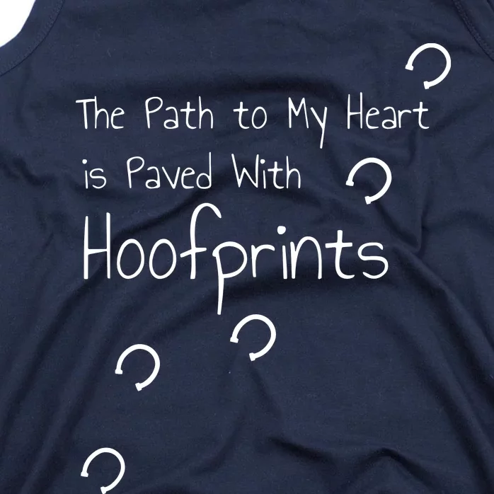 HORSE RIDING Horseshoe Hoofprints Jersey Nice Gift Tank Top