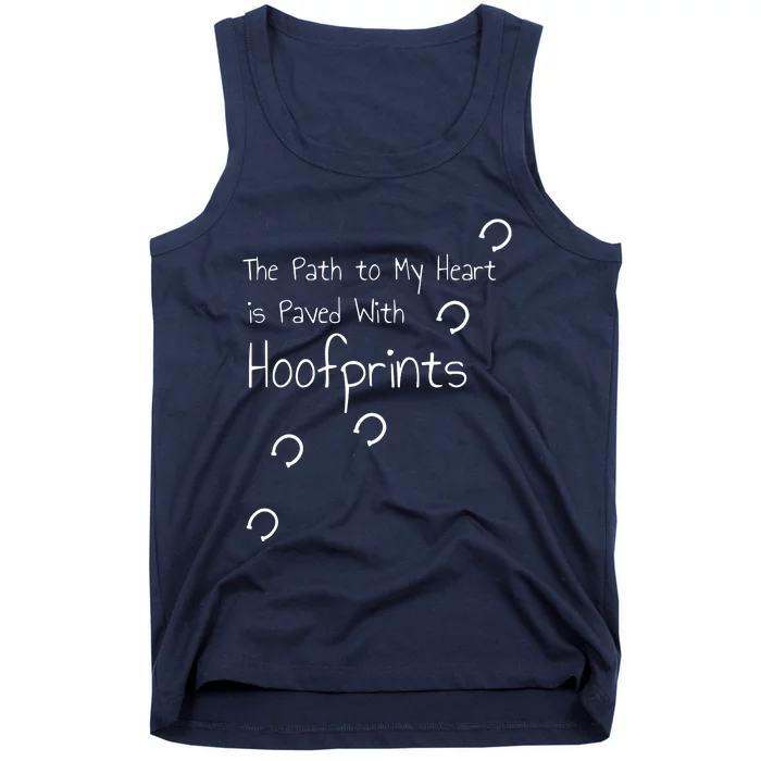 HORSE RIDING Horseshoe Hoofprints Jersey Nice Gift Tank Top