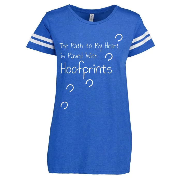 HORSE RIDING Horseshoe Hoofprints Jersey Nice Gift Enza Ladies Jersey Football T-Shirt