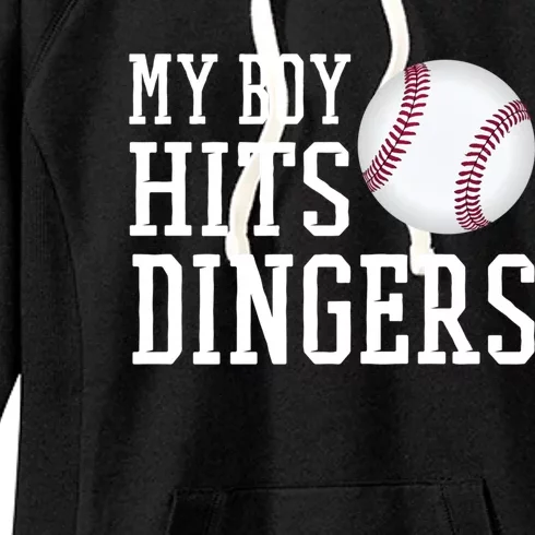 Home Run Hitter Songreat Giftproud Baseball Dad Great Gift Proud Baseball Mom Gr Women's Fleece Hoodie