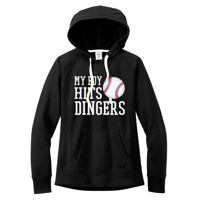 Home Run Hitter Songreat Giftproud Baseball Dad Great Gift Proud Baseball Mom Gr Women's Fleece Hoodie