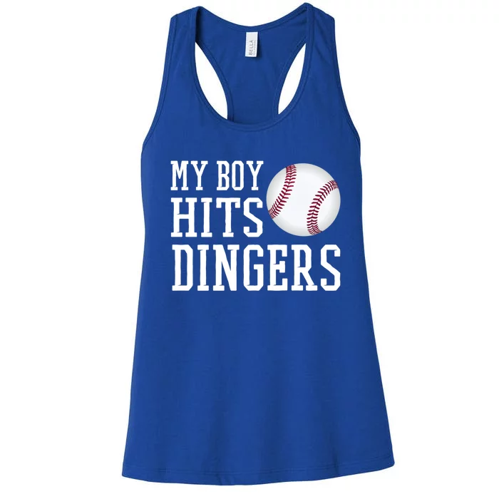 Home Run Hitter Songreat Giftproud Baseball Dad Great Gift Proud Baseball Mom Gr Women's Racerback Tank