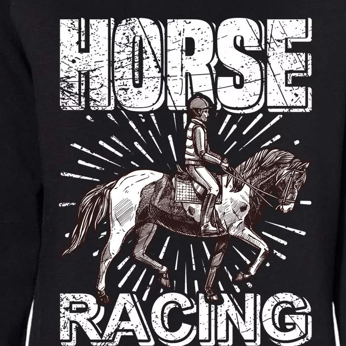 Horse Racing Womens California Wash Sweatshirt