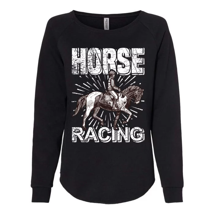 Horse Racing Womens California Wash Sweatshirt