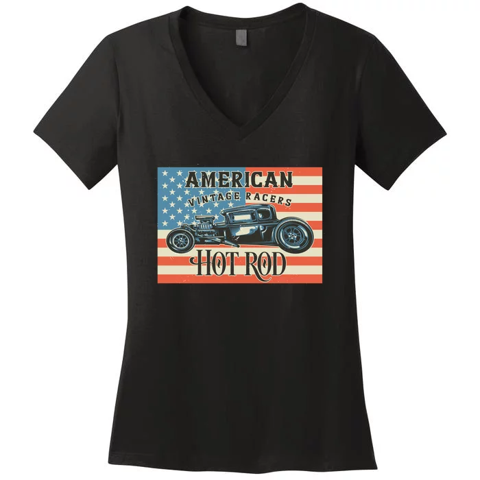 Hot Rod Women's V-Neck T-Shirt