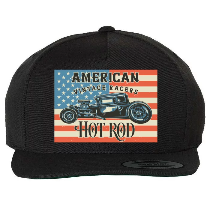 Hot Rod Wool Snapback Cap