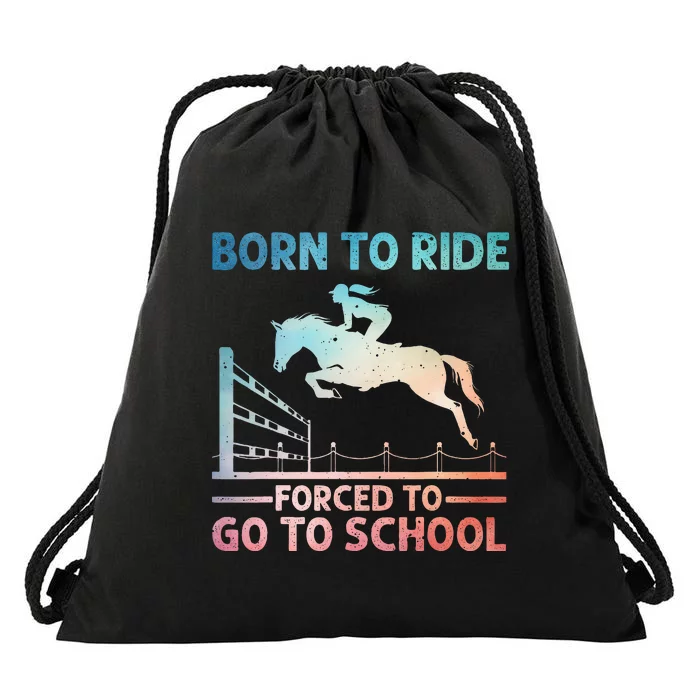 Horse Racing Horse Lover Equestrian Drawstring Bag