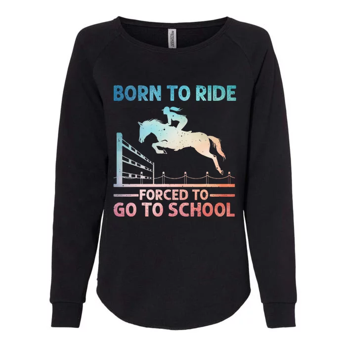 Horse Racing Horse Lover Equestrian Womens California Wash Sweatshirt