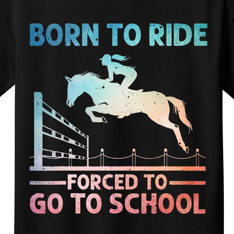 Horse Racing Horse Lover Equestrian Kids T-Shirt