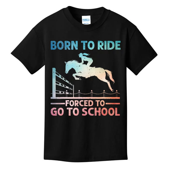 Horse Racing Horse Lover Equestrian Kids T-Shirt