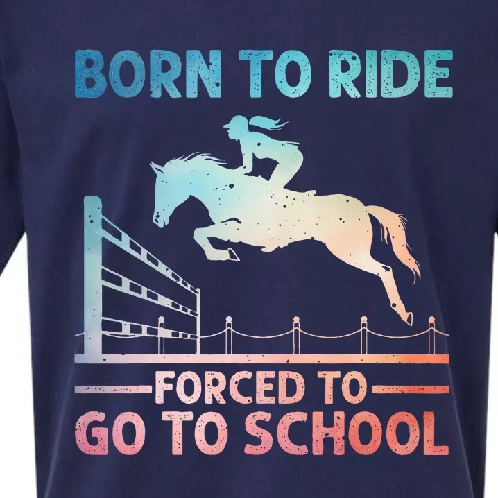 Horse Racing Horse Lover Equestrian Sueded Cloud Jersey T-Shirt