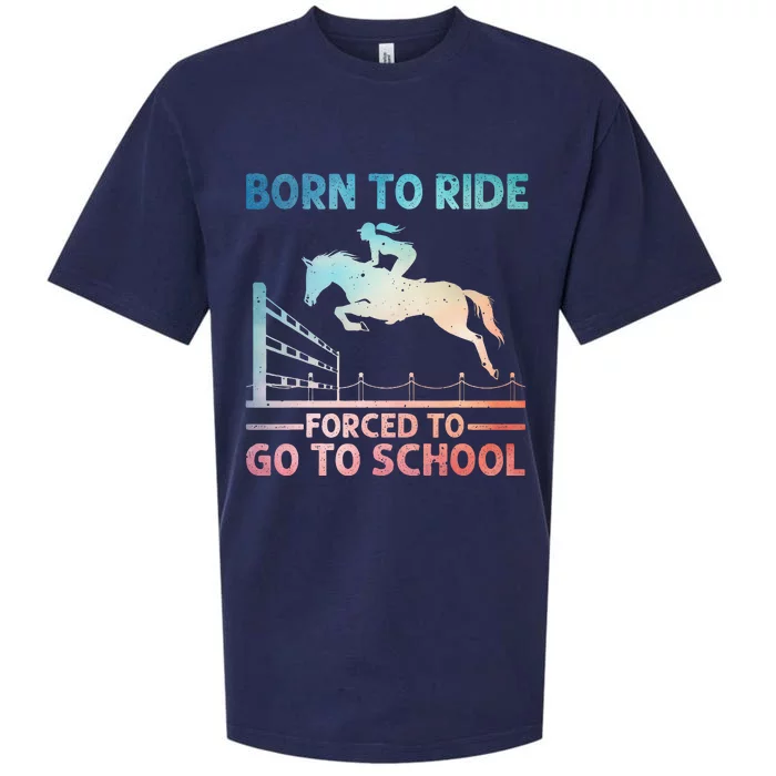 Horse Racing Horse Lover Equestrian Sueded Cloud Jersey T-Shirt