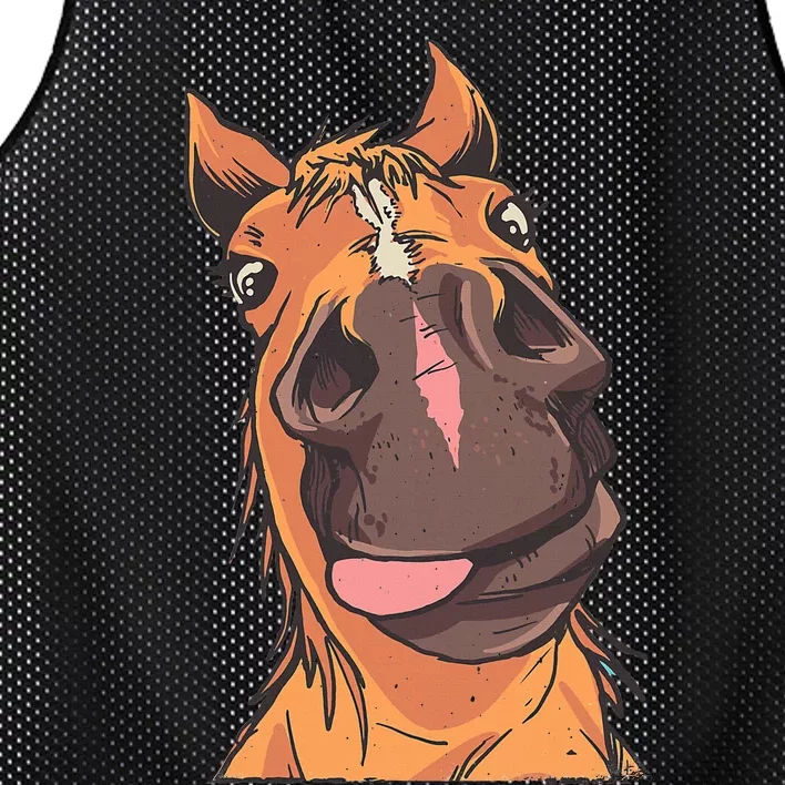 Horse Riding Mesh Reversible Basketball Jersey Tank