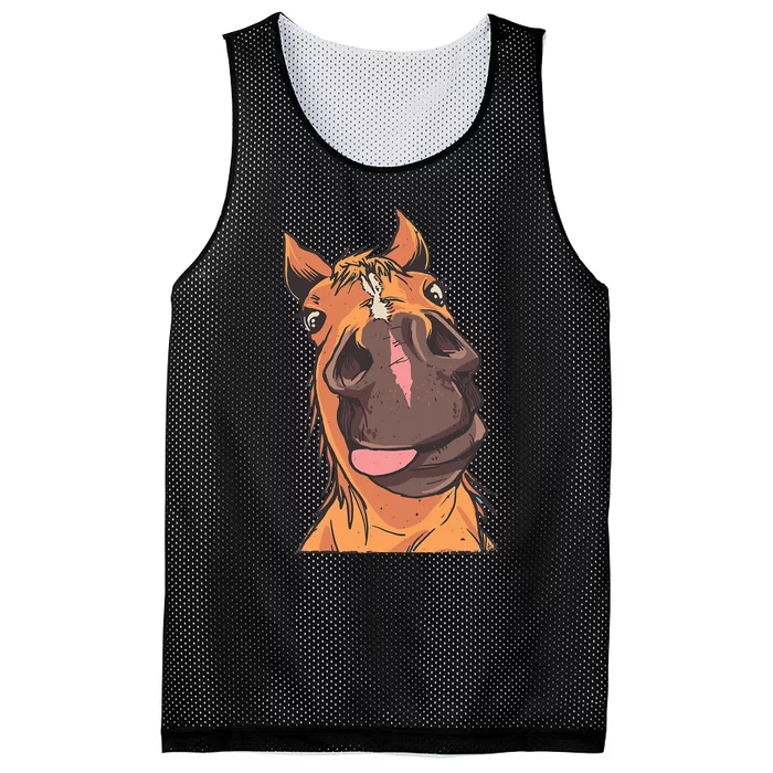 Horse Riding Mesh Reversible Basketball Jersey Tank