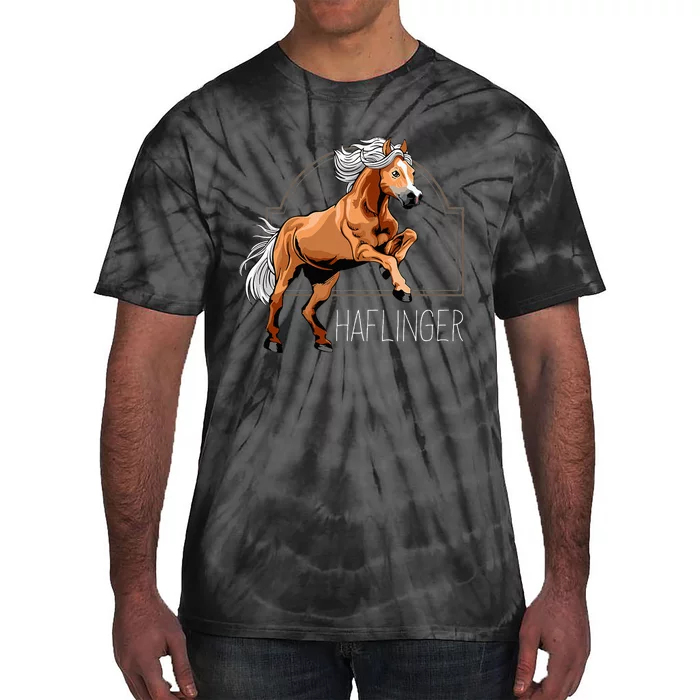 Haflinger Rider Horse Pony Riding Tie-Dye T-Shirt