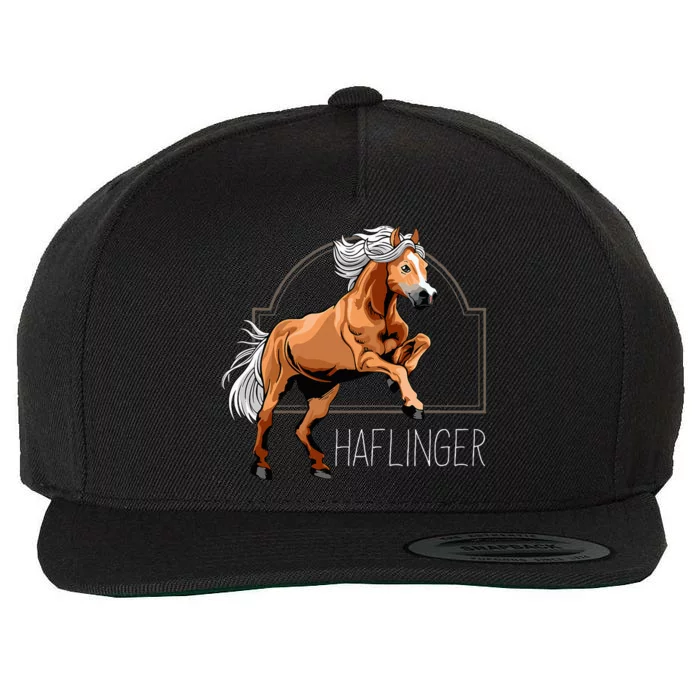 Haflinger Rider Horse Pony Riding Wool Snapback Cap