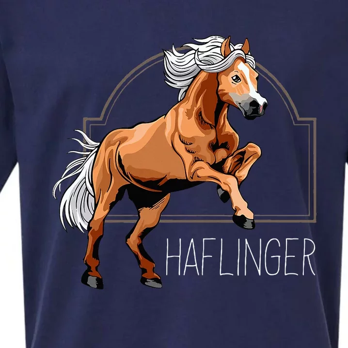 Haflinger Rider Horse Pony Riding Sueded Cloud Jersey T-Shirt