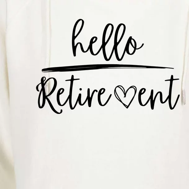 Hello Retirement Womens Funnel Neck Pullover Hood