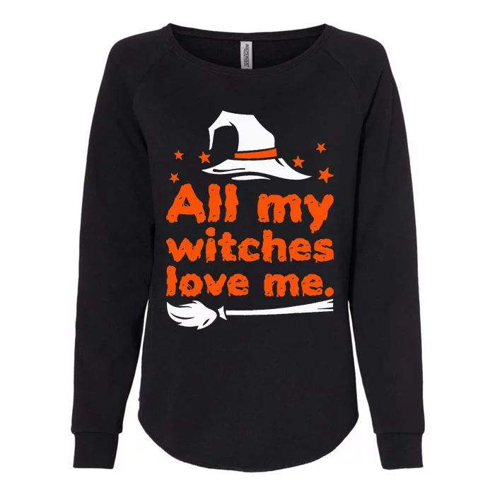 Hilarious Retro Halloween Witch Love Design Womens California Wash Sweatshirt