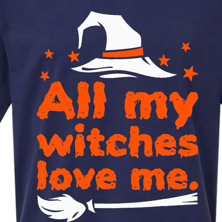 Hilarious Retro Halloween Witch Love Design Sueded Cloud Jersey T-Shirt