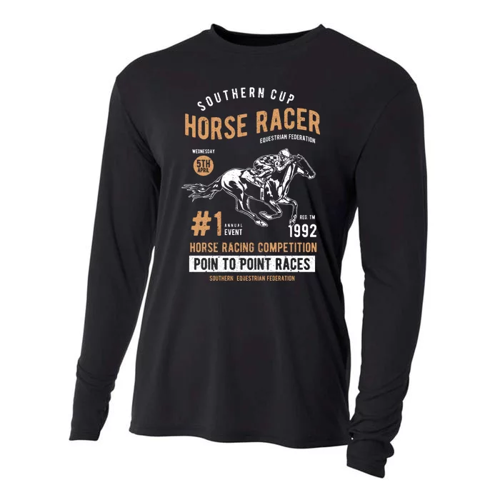 Horse Racer Cooling Performance Long Sleeve Crew