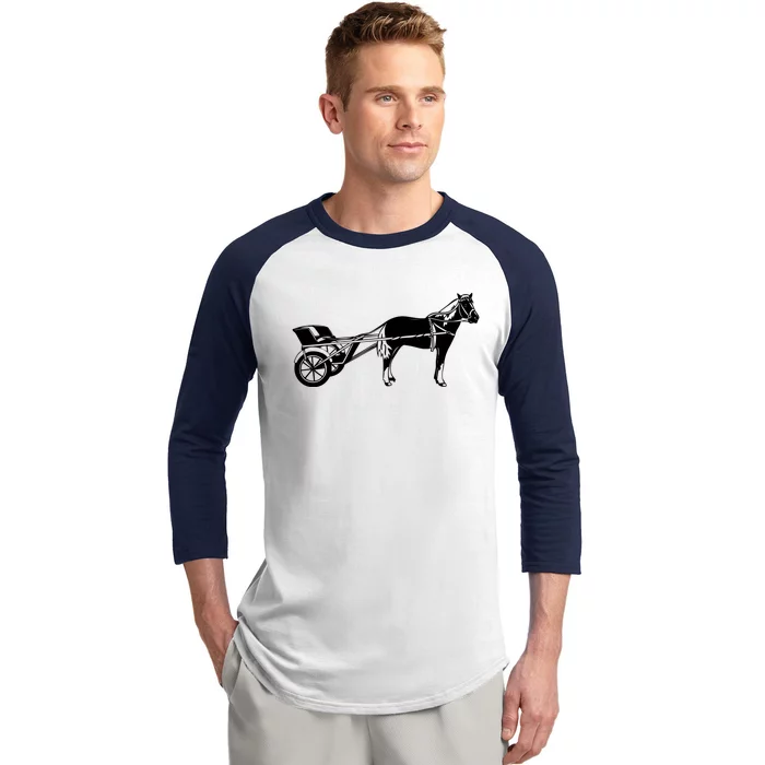 Harness Racing Horse Gift Cool Gift Baseball Sleeve Shirt